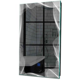 Specchio LED Verticale | Pulsante touch | Luce bianca fredda - Reyze Serie Simetria Modello 3