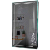 Specchio LED Verticale | Controllo tramite interruttore a muro | Luce bianca fredda - Reyze Serie Good Vibes Modello 3