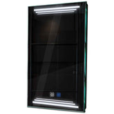 Specchio LED Verticale | Pulsanti touch | Funzione anti-appannamento | Luce bianca fredda - Reyze Serie Salono Modello 7