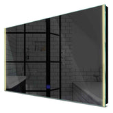 Specchio LED Rettangolare | Pulsante touch | Luce bianca calda - Reyze Serie Edge Modello 7
