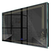 Specchio LED Rettangolare | Pulsante touch | Luce bianca calda - Reyze Serie Good Vibes Modello 3