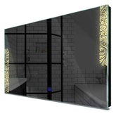 Specchio LED Rettangolare | Pulsante touch | Luce bianca calda - Reyze Serie Good Vibes Modello 4