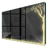 Specchio LED Rettangolare | Pulsante touch | Luce bianca calda - Reyze Serie Good Vibes Modello 8