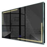Specchio LED Rettangolare | Pulsante touch | Luce bianca calda - Reyze Serie Minimal Modello 2