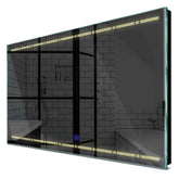 Specchio LED Rettangolare | Pulsante touch | Luce bianca calda - Reyze Serie Minimal Modello 3