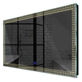 Specchio LED Rettangolare | Pulsante touch | Luce bianca calda - Reyze Serie Official Modello 4