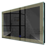 Specchio LED Rettangolare | Pulsante touch | Luce bianca calda - Reyze Serie Official Modello 6