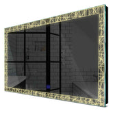 Specchio LED Rettangolare | Pulsante touch | Luce bianca calda - Reyze Serie Simetria Modello 1