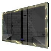 Specchio LED Rettangolare | Pulsante touch | Luce bianca calda - Reyze Serie Simetria Modello 2