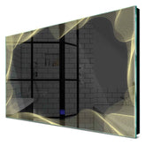 Specchio LED Rettangolare | Pulsante touch | Luce bianca calda - Reyze Serie Simetria Modello 3