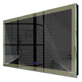 Specchio LED Rettangolare | Pulsante touch | Luce bianca calda - Reyze Serie Simetria Modello 4