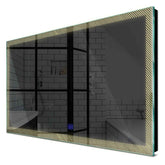 Specchio LED Rettangolare | Pulsante touch | Luce bianca calda - Reyze Serie Simetria Modello 7