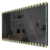 Specchio LED Rettangolare | Controllo tramite interruttore a muro | Luce bianca calda - Reyze Serie Edge Modello 6