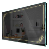 Specchio LED Rettangolare | Controllo tramite interruttore a muro | Luce bianca calda - Reyze Serie Good Vibes Modello 1