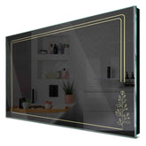 Specchio LED Rettangolare | Controllo tramite interruttore a muro | Luce bianca calda - Reyze Serie Good Vibes Modello 3