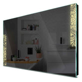 Specchio LED Rettangolare | Controllo tramite interruttore a muro | Luce bianca calda - Reyze Serie Good Vibes Modello 4