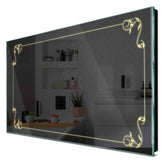 Specchio LED Rettangolare | Controllo tramite interruttore a muro | Luce bianca calda - Reyze Serie Good Vibes Modello 5