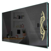 Specchio LED Rettangolare | Controllo tramite interruttore a muro | Luce bianca calda - Reyze Serie Good Vibes Modello 6