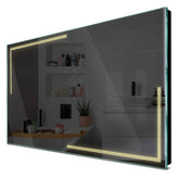 Specchio LED Rettangolare | Controllo tramite interruttore a muro | Luce bianca calda - Reyze Serie Minimal Modello 2