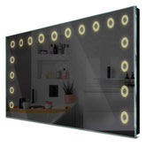 Specchio LED Rettangolare | Controllo tramite interruttore a muro | Luce bianca calda - Reyze Serie Minimal Modello 4