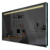 Specchio LED Rettangolare | Controllo tramite interruttore a muro | Luce bianca calda - Reyze Serie Minimal Modello 5