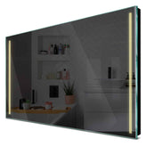 Specchio LED Rettangolare | Controllo tramite interruttore a muro | Luce bianca calda - Reyze Serie Minimal Modello 7