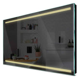 Specchio LED Rettangolare | Controllo tramite interruttore a muro | Luce bianca calda - Reyze Serie Minimal Modello 8