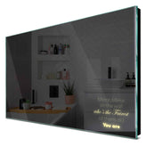 Specchio LED Rettangolare | Controllo tramite interruttore a muro | Luce bianca calda - Reyze Serie Motivated Modello 4