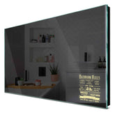 Specchio LED Rettangolare | Controllo tramite interruttore a muro | Luce bianca calda - Reyze Serie Motivated Modello 5