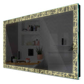 Specchio LED Rettangolare | Controllo tramite interruttore a muro | Luce bianca calda - Reyze Serie Simetria Modello 1