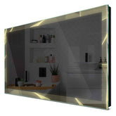 Specchio LED Rettangolare | Controllo tramite interruttore a muro | Luce bianca calda - Reyze Serie Simetria Modello 2