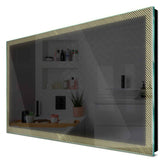 Specchio LED Rettangolare | Controllo tramite interruttore a muro | Luce bianca calda - Reyze Serie Simetria Modello 7