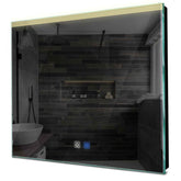 Specchio LED Quadrato | Pulsanti touch | Funzione anti-appannamento | Luce bianca calda - Reyze Serie Edge Modello 5