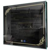 Specchio LED Quadrato | Pulsanti touch | Funzione anti-appannamento | Luce bianca calda - Reyze Serie Good Vibes Modello 1