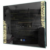 Specchio LED Quadrato | Pulsanti touch | Funzione anti-appannamento | Luce bianca calda - Reyze Serie Good Vibes Modello 4