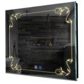 Specchio LED Quadrato | Pulsanti touch | Funzione anti-appannamento | Luce bianca calda - Reyze Serie Good Vibes Modello 5