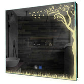 Specchio LED Quadrato | Pulsanti touch | Funzione anti-appannamento | Luce bianca calda - Reyze Serie Good Vibes Modello 8