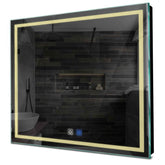 Specchio LED Quadrato | Pulsanti touch | Funzione anti-appannamento | Luce bianca calda - Reyze Serie Minimal Modello 1