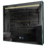 Specchio LED Quadrato | Pulsanti touch | Funzione anti-appannamento | Luce bianca calda - Reyze Serie Minimal Modello 5