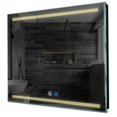 Specchio LED Quadrato | Pulsanti touch | Funzione anti-appannamento | Luce bianca calda - Reyze Serie Minimal Modello 8