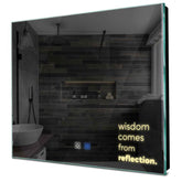 Specchio LED Quadrato | Pulsanti touch | Funzione anti-appannamento | Luce bianca calda - Reyze Serie Motivated Modello 1