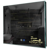 Specchio LED Quadrato | Pulsanti touch | Funzione anti-appannamento | Luce bianca calda - Reyze Serie Motivated Modello 3