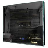 Specchio LED Quadrato | Pulsanti touch | Funzione anti-appannamento | Luce bianca calda - Reyze Serie Motivated Modello 4