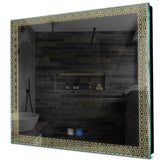 Specchio LED Quadrato | Pulsanti touch | Funzione anti-appannamento | Luce bianca calda - Reyze Serie Official Modello 1