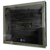 Specchio LED Quadrato | Pulsanti touch | Funzione anti-appannamento | Luce bianca calda - Reyze Serie Official Modello 4