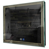 Specchio LED Quadrato | Pulsanti touch | Funzione anti-appannamento | Luce bianca calda - Reyze Serie Official Modello 5