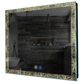 Specchio LED Quadrato | Pulsanti touch | Funzione anti-appannamento | Luce bianca calda - Reyze Serie Official Modello 8