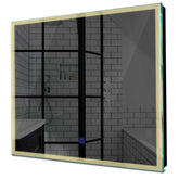 Specchio LED Quadrato | Pulsante touch | Luce bianca calda - Reyze Serie Edge Modello 1