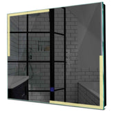 Specchio LED Quadrato | Pulsante touch | Luce bianca calda - Reyze Serie Edge Modello 2