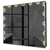 Specchio LED Quadrato | Pulsante touch | Luce bianca calda - Reyze Serie Edge Modello 4